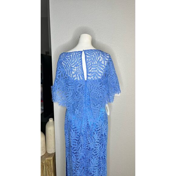 JS Collections Cowl Neck Lace Gown Dress - Picture 10 of 12